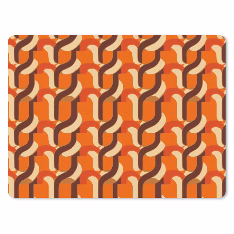 Retro - Modern - Kleurrijk muismat rubber klein 262 -3d