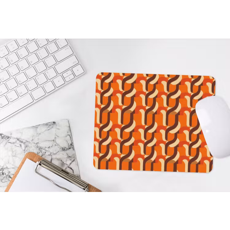 Retro - Modern - Kleurrijk muismat rubber klein 262 -witbureau