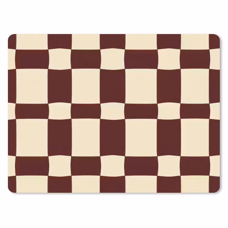 Retro - Patroon - Bruin muismat rubber klein 262 -3d