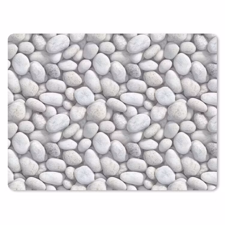 Steentjes - Grijs - Ovaal muismat rubber klein 262 -3d