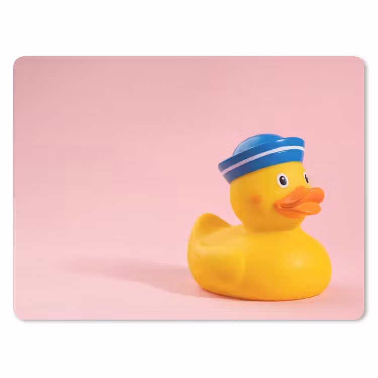 Matroos - Eend - Roze muismat rubber klein -3d