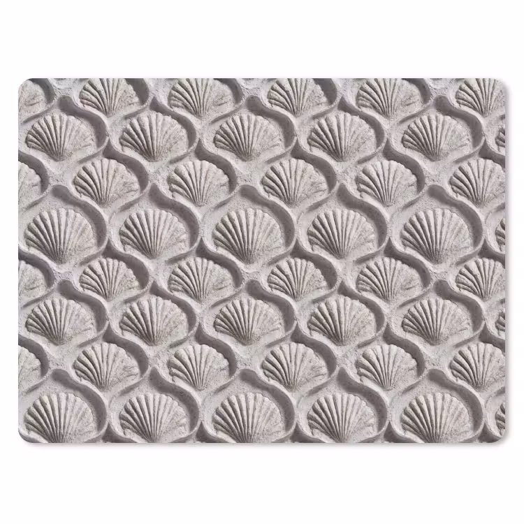 Zand - Schelpenvorm - Grijs muismat rubber klein 262 -3d