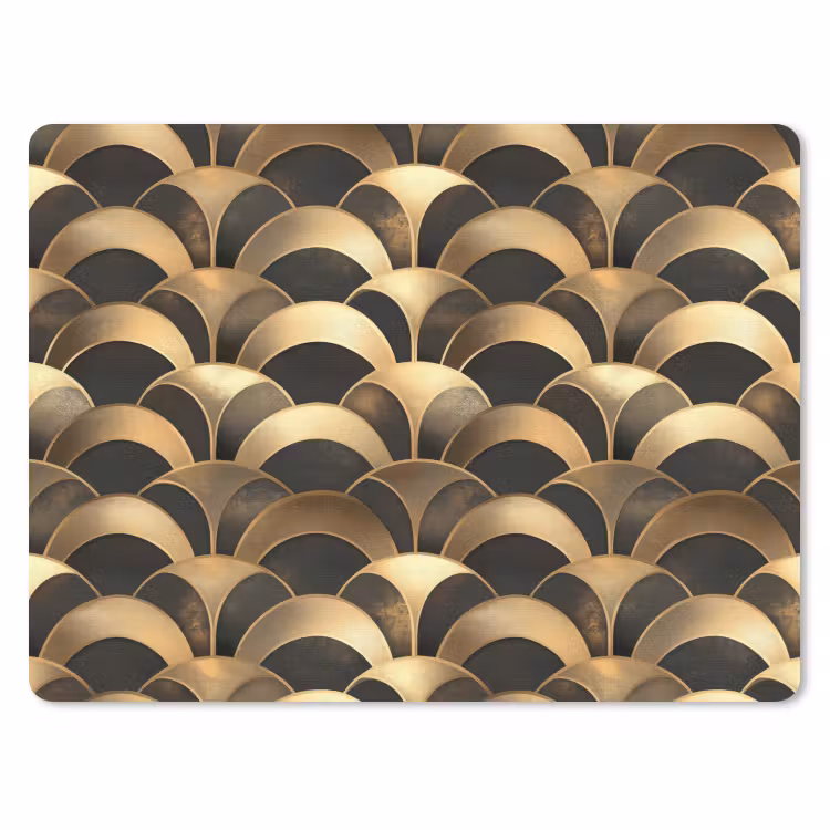 Schubben - Structuur - Goud muismat rubber klein 262 -3d