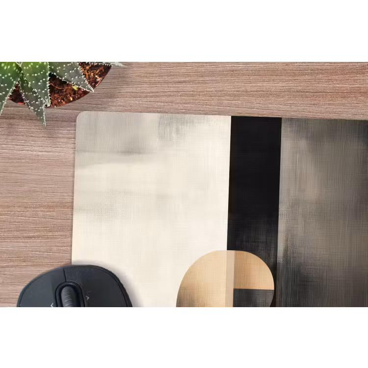 Vormen - Modern - Zwart muismat rubber klein -closeup