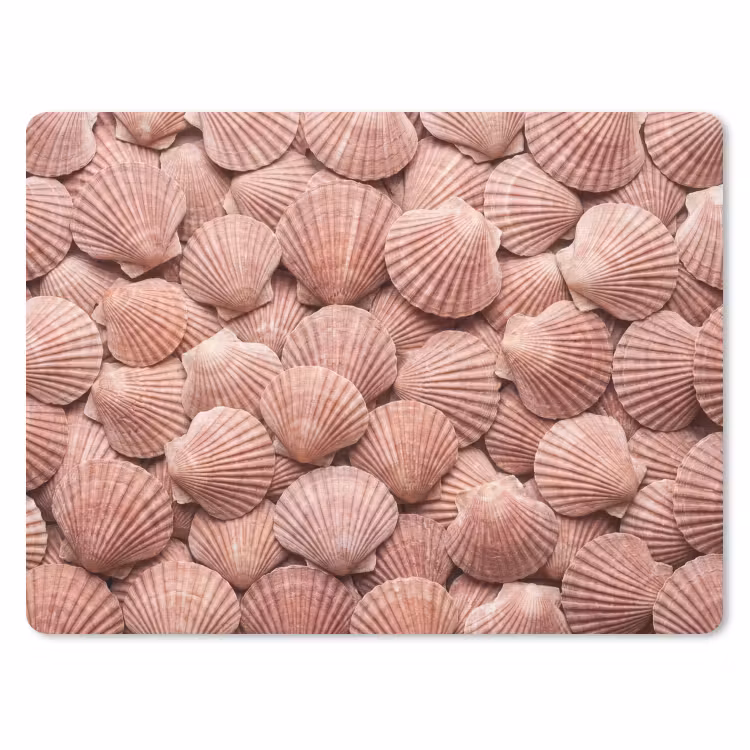Schelpen - Patroon - Roze muismat rubber klein -3d