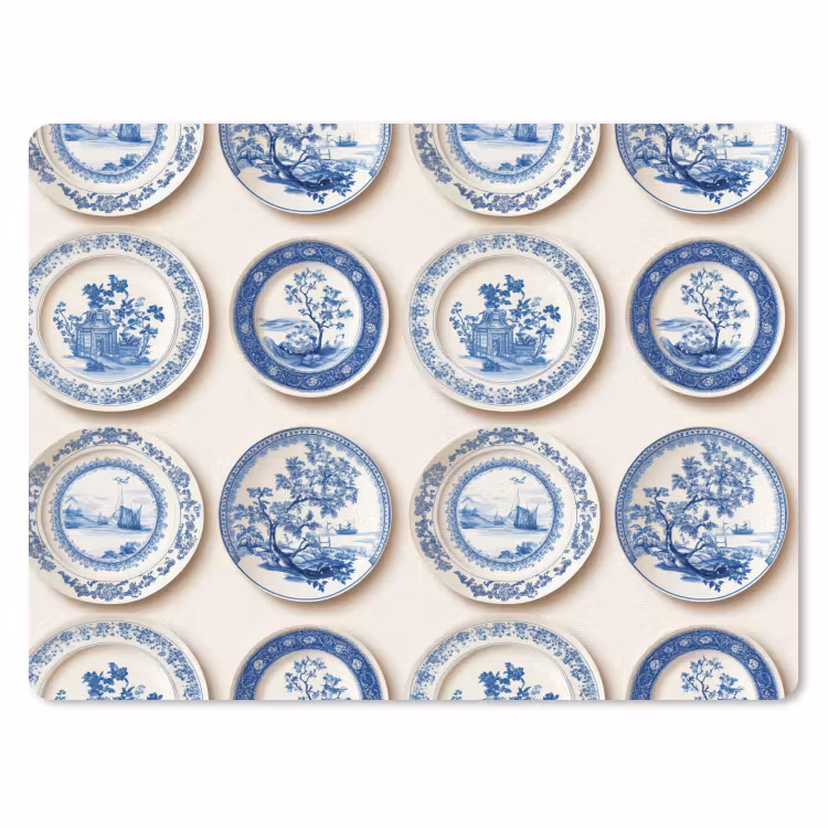 Borden - Bomen - Planten - Blauw muismat rubber klein 262 -3d