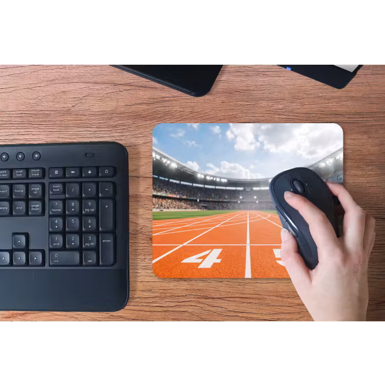 Sintelbaan - Stadion - Sport -Oranje muismat rubber klein -toetsenbord