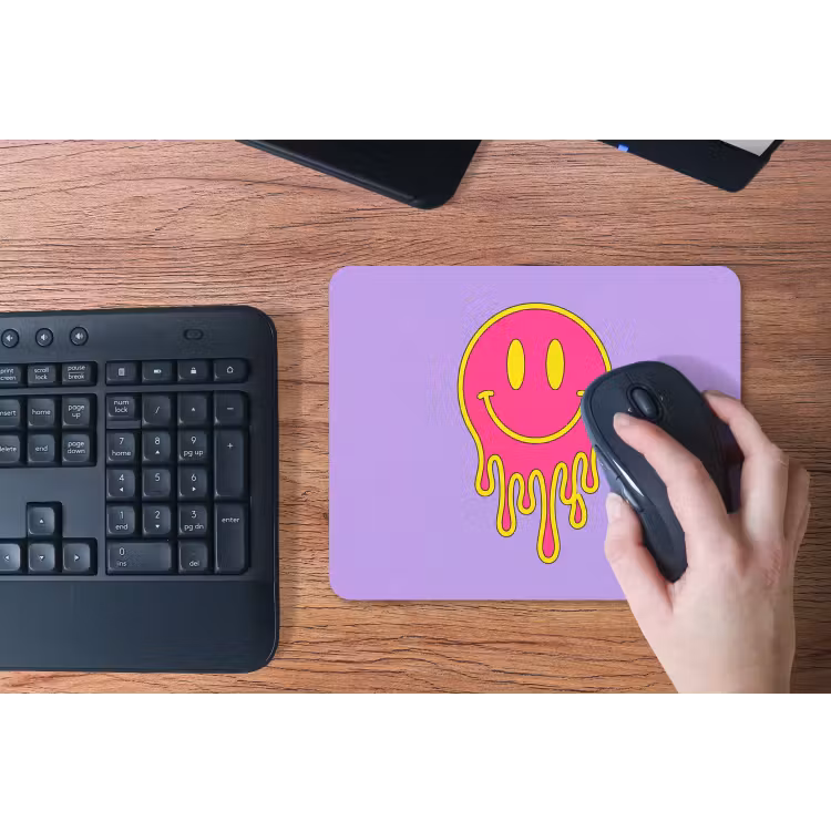 Smiley - Drip - Neon muismat rubber klein -toetsenbord
