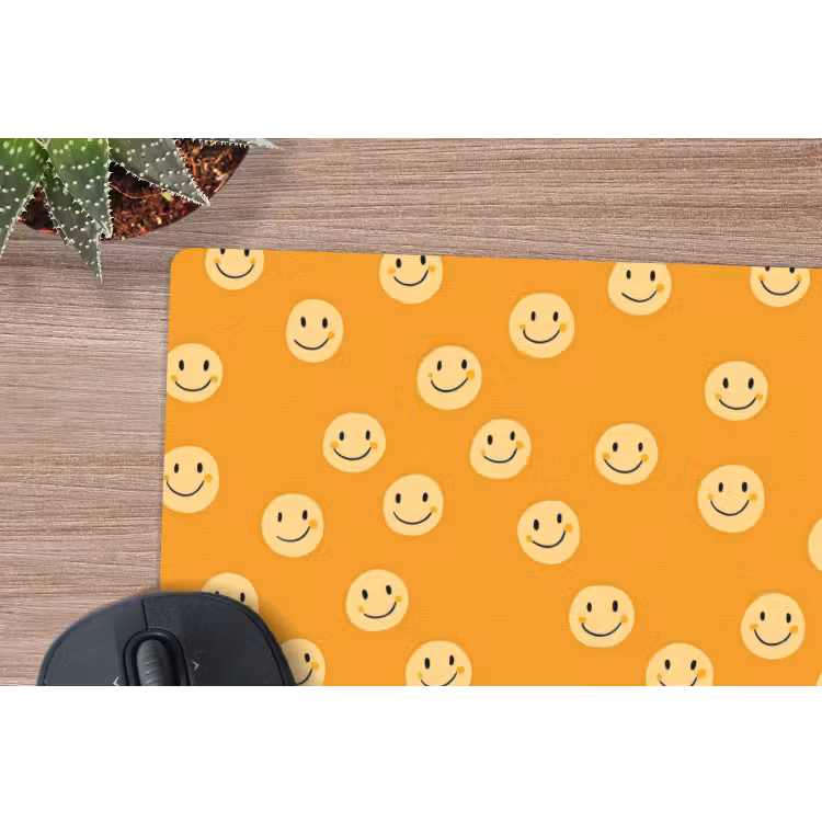 Smileys - Retro - Heel muismat rubber klein 262 -closeup