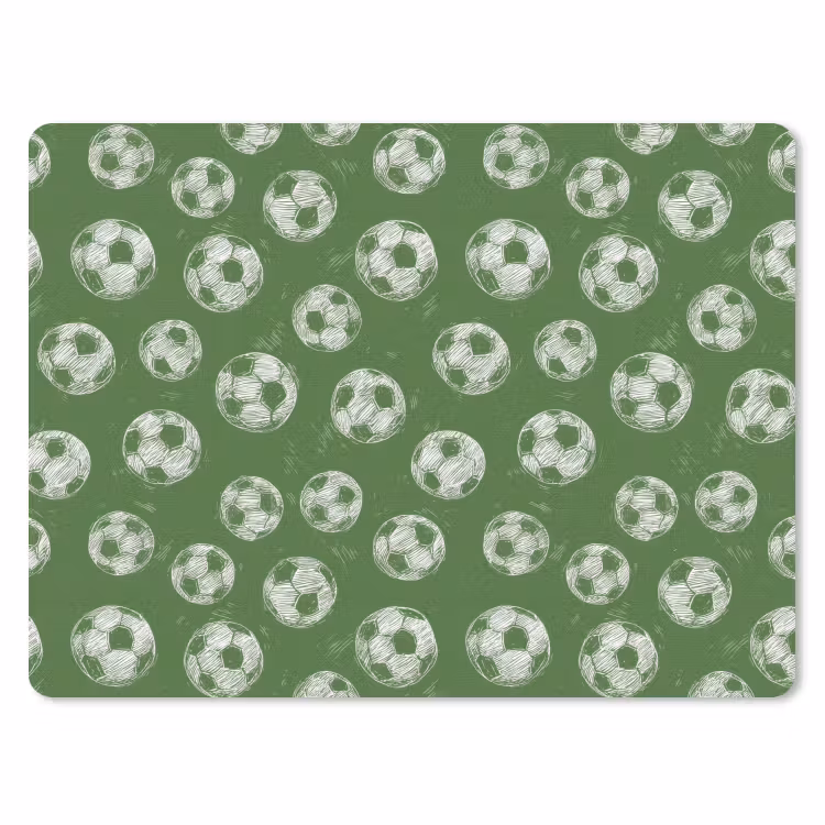 Voetbal - Sport - Groen muismat rubber klein 262 -3d