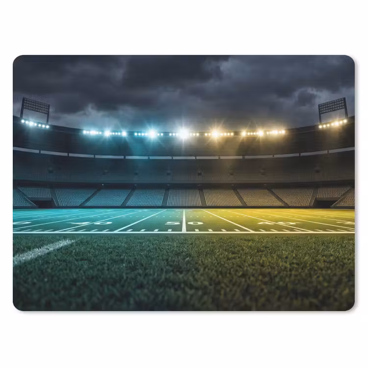 Voetbal - Stadion - Nacht - Modern muismat rubber klein -3d