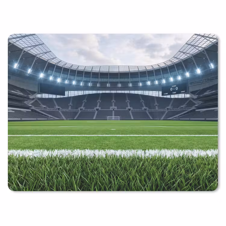 Voetbal - Stadion - Sport - Groen muismat rubber klein -3d