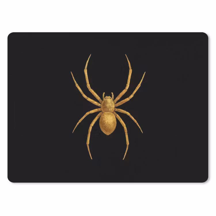 Spin - Goud - Minimalistisch - Poten muismat rubber klein -3d