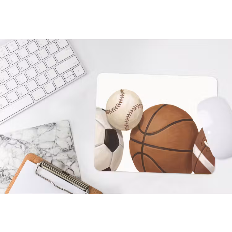 Sport - Ballen - Illustratie muismat rubber klein -witbureau