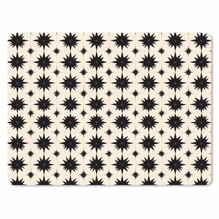 Stervormen - Geometrisch - Zwart muismat rubber klein 262 -3d