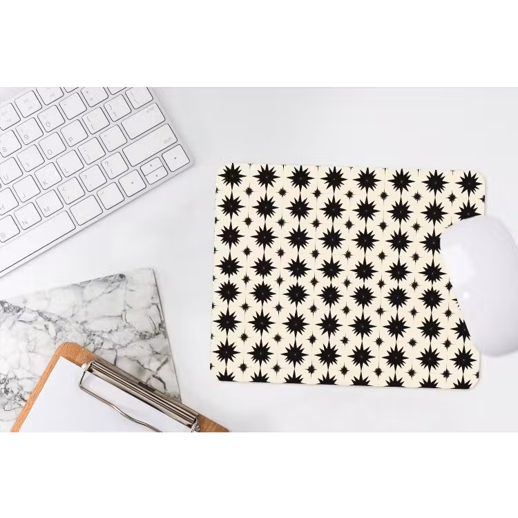 Stervormen - Geometrisch - Zwart muismat rubber klein 262 -witbureau