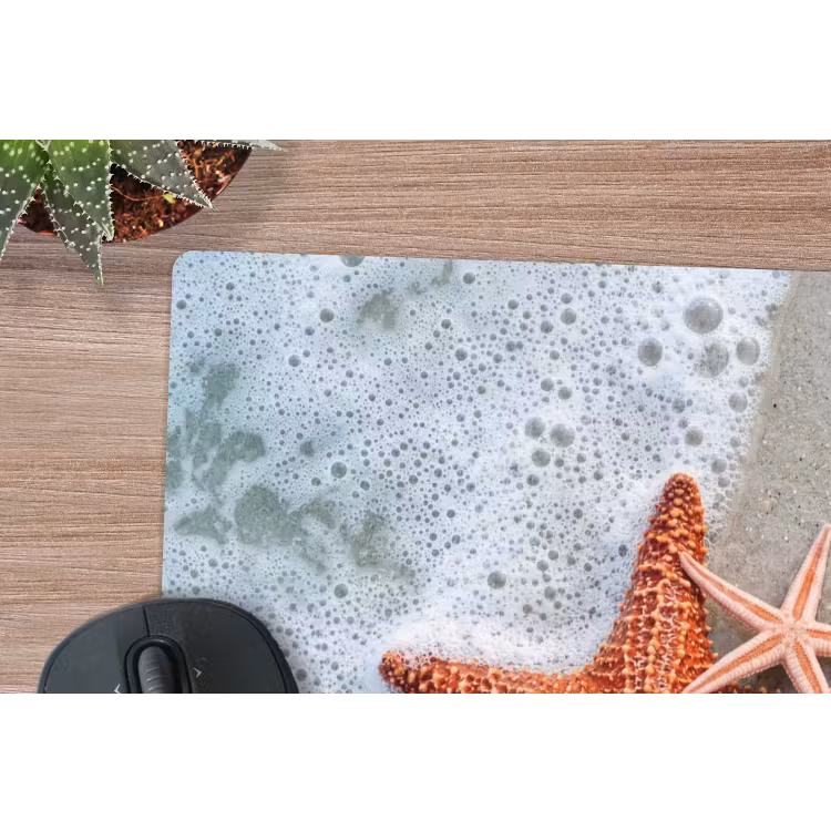 Zeester - Strand - Zee muismat rubber klein -closeup