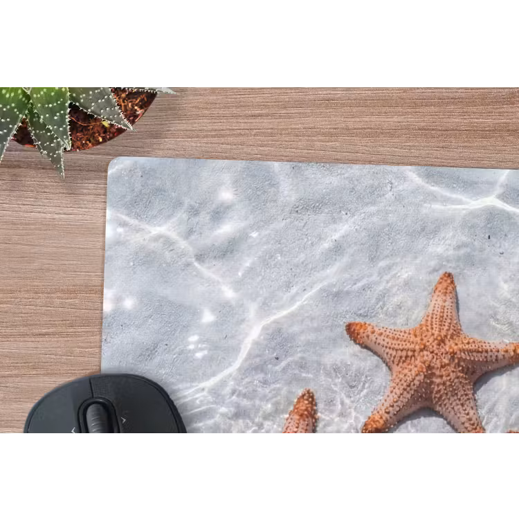 Zeesterren - Water - Helder muismat rubber klein -closeup