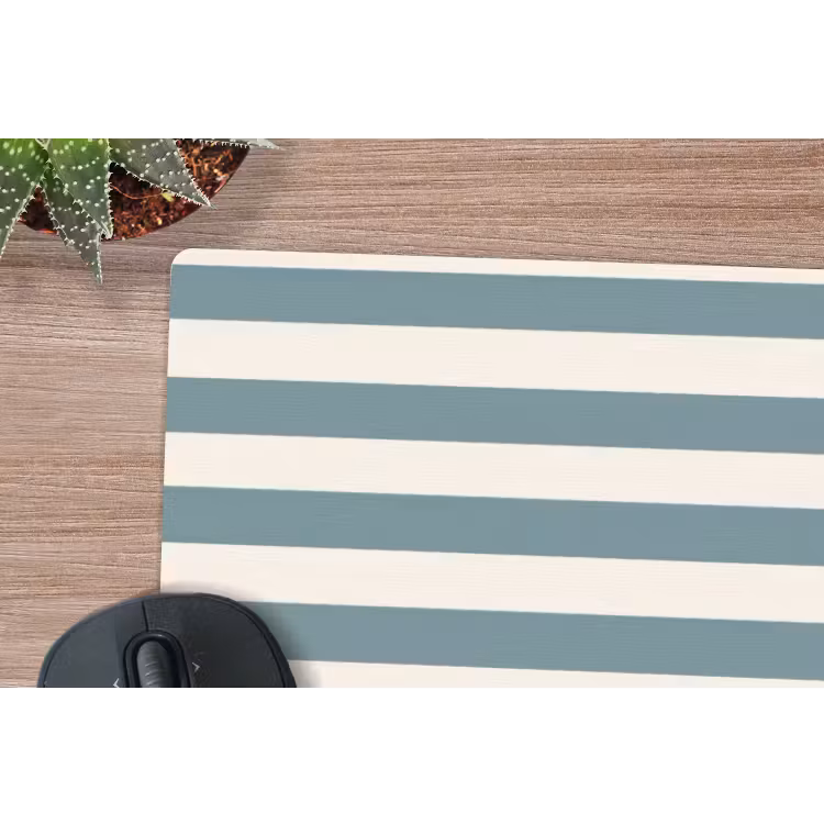 Strepen - Modern - Blauw muismat rubber klein 262 -closeup