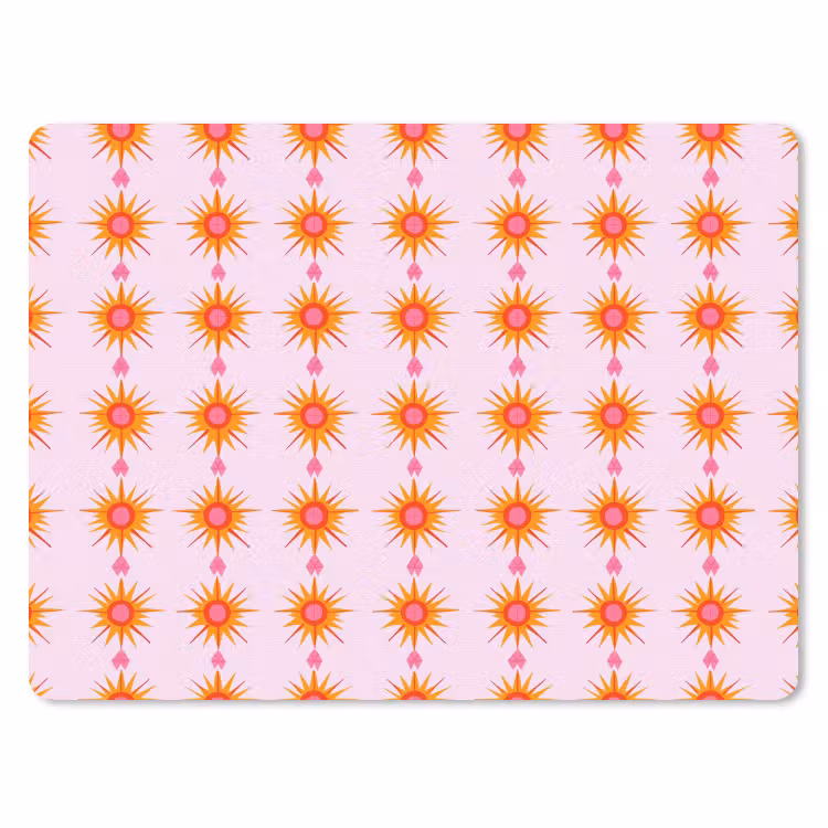 Zon - Motief - Roze muismat rubber klein 262 -3d