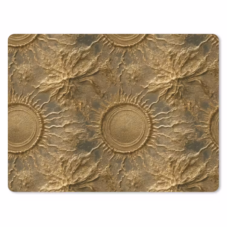 Zon - Reliëf - Antiek - Goud muismat rubber klein 262 -3d