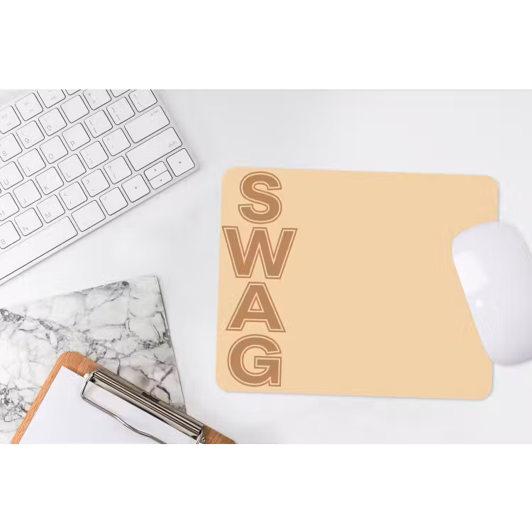 Swag - Bruin - Beige muismat rubber klein -witbureau