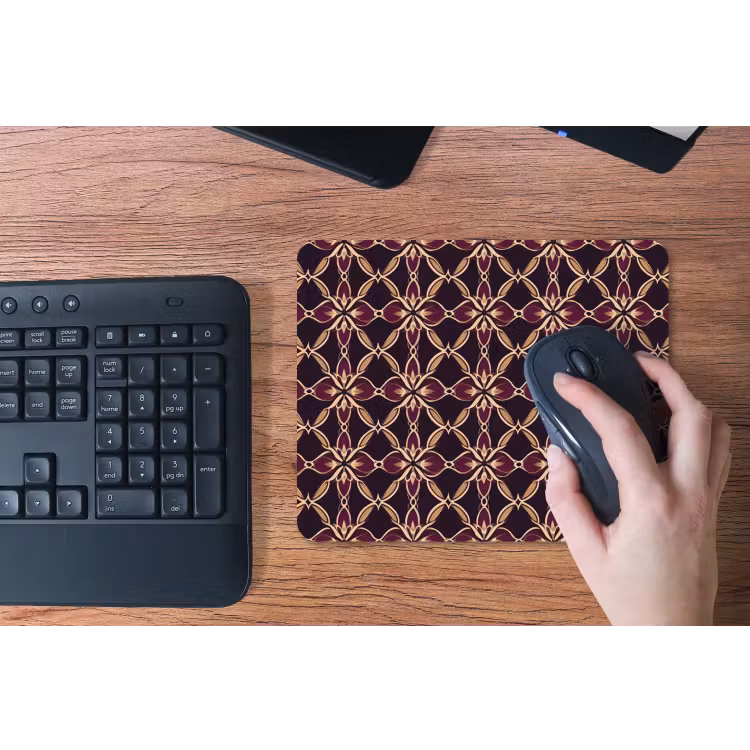 Symmetrisch - Tegel - Burgundy muismat rubber klein 262 -toetsenbord