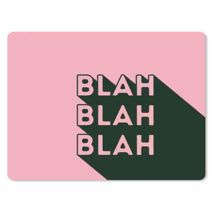 Tekst - Grafisch - Groen - Schaduw muismat rubber klein -3d