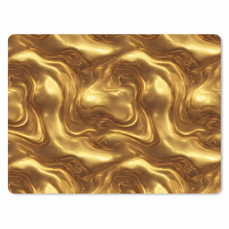Textuur - Vloeibaar - Organisch - Goud muismat rubber klein 262 -3d