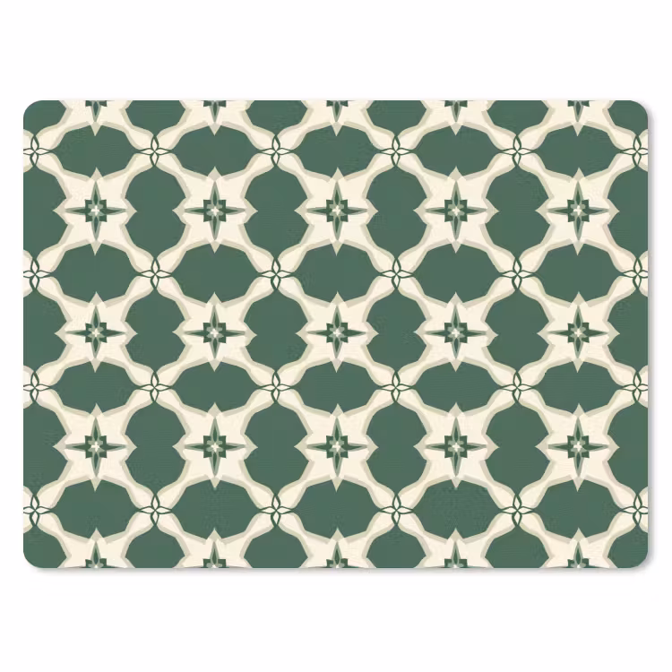 Tegel - Klassiek - Groen muismat rubber klein 262 -3d