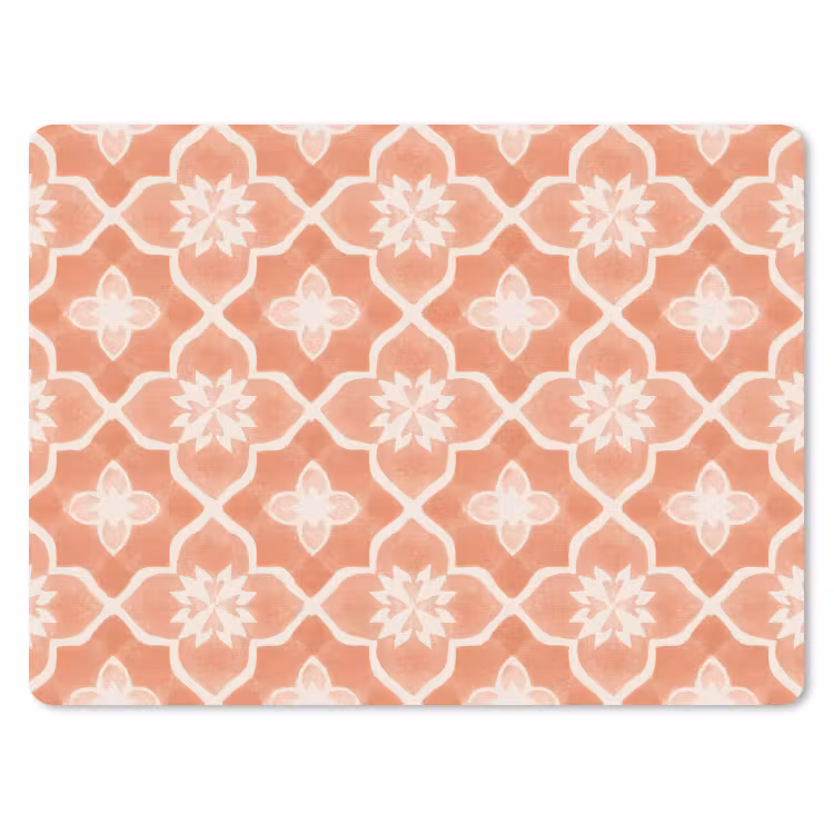 Tegelpatroon - Arabesk - Vintage - Terracotta muismat rubber klein 262 -3d