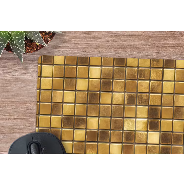 Tegels - Mozaïek - Luxe - Warm Goud muismat rubber klein 262 -closeup