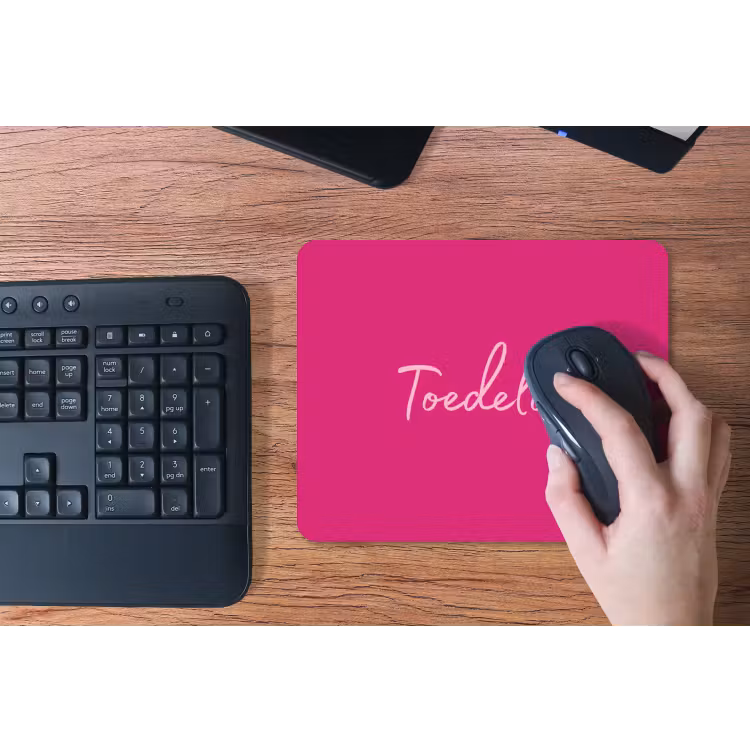 Toedeloe - Roze muismat rubber klein -toetsenbord