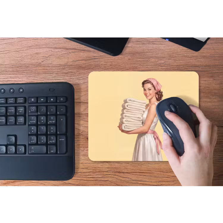 Handdoeken - Vrouw - Jurk - Roze muismat rubber klein -toetsenbord