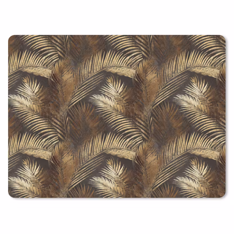 Tropisch - Bladeren - Goud muismat rubber klein 262 -3d