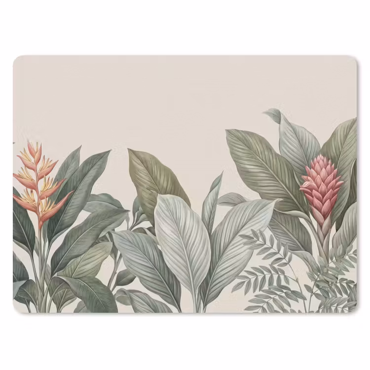 Tropisch - Planten - Modern - Groen muismat rubber klein -3d