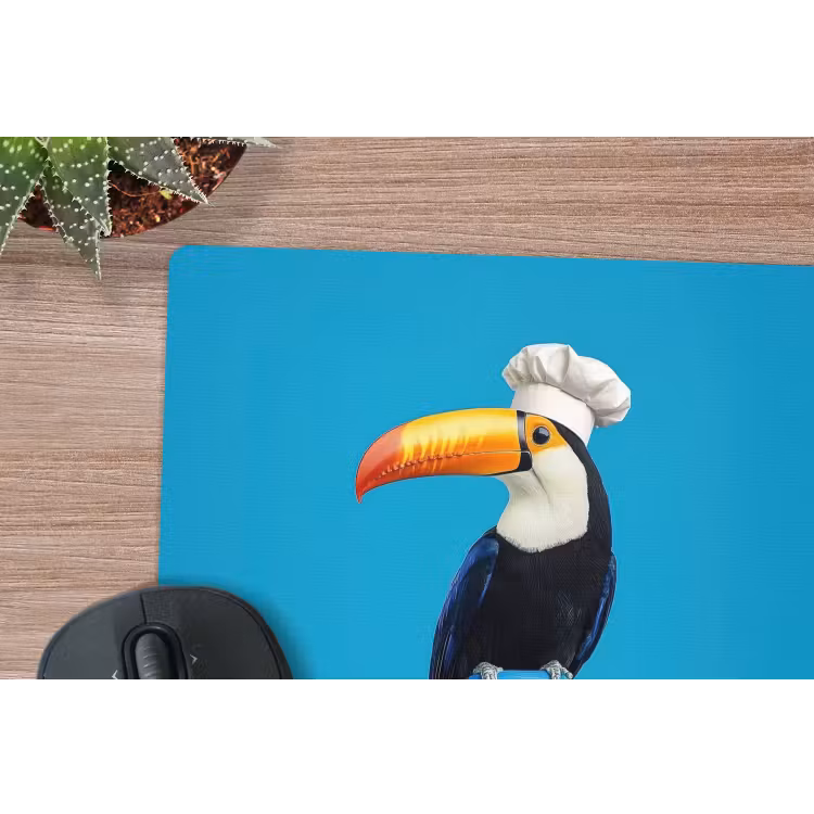 Tucan - Sokkel - Vogel - Koksmuts muismat rubber klein -closeup