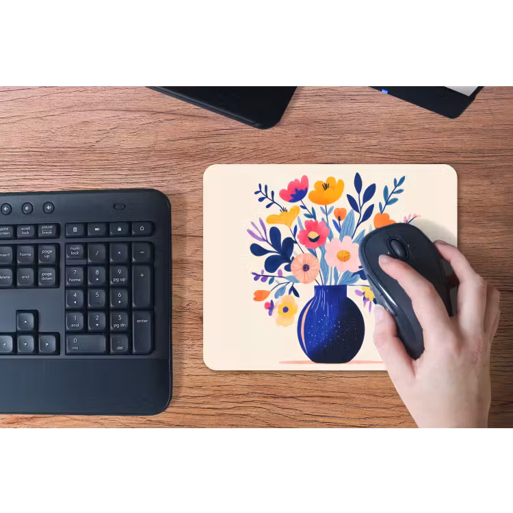 Vaas - Bloemen - Boeket muismat rubber klein -toetsenbord