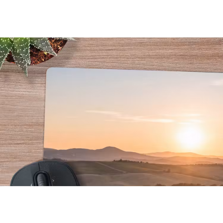 Wijngaard - Zonsondergang - Landschap muismat rubber klein -closeup