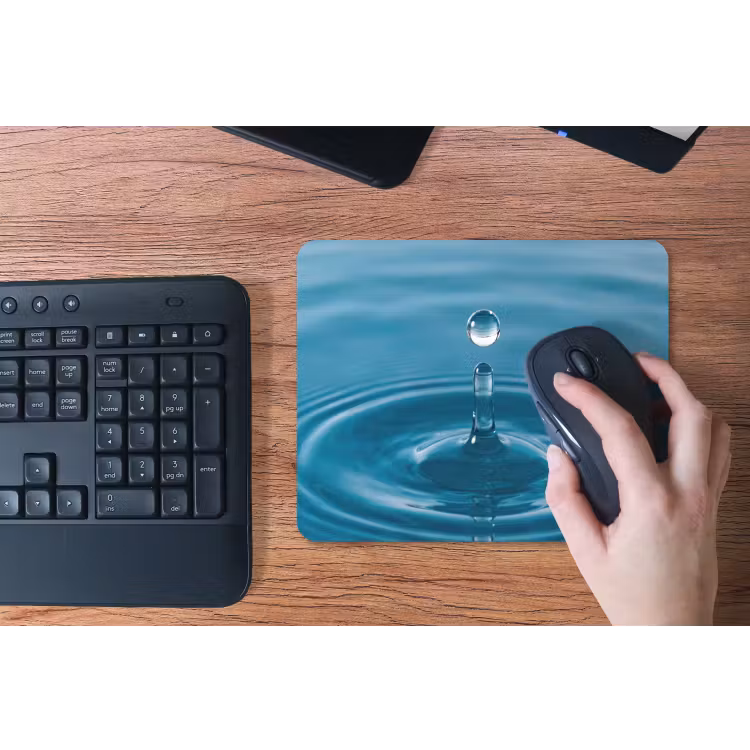 Waterdruppel - Water - Oppervlakte muismat rubber klein -toetsenbord