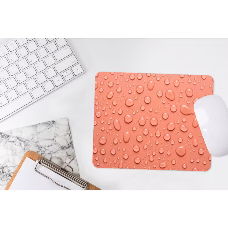 Water - Druppels - Roze muismat rubber klein -witbureau