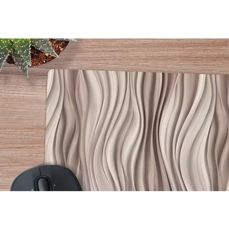 Golven - 3D - Crème muismat rubber klein 262 -closeup