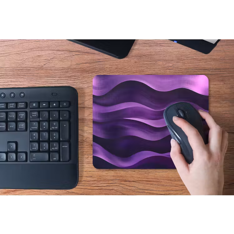 Golven - Abstract - Paars muismat rubber klein -toetsenbord