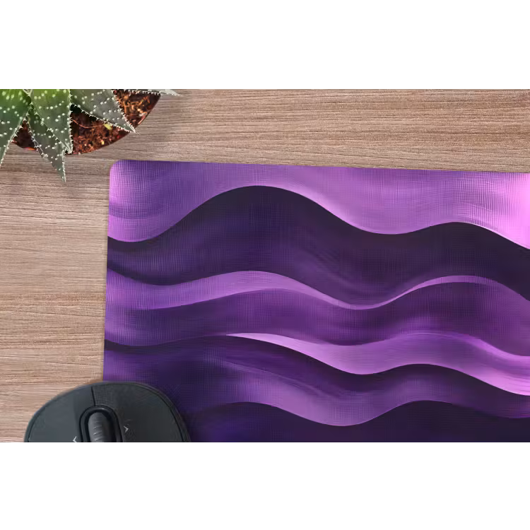 Golven - Abstract - Paars muismat rubber klein -closeup