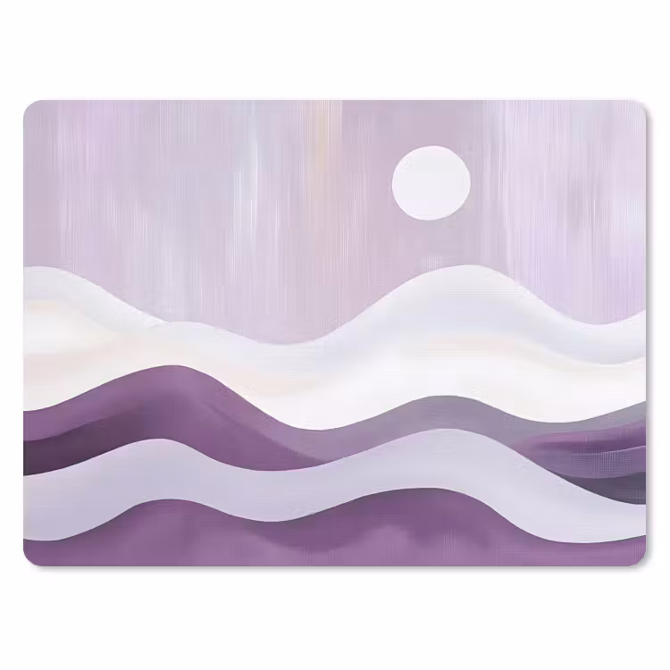 Golven - Heuvels - Abstract - Paars muismat rubber klein -3d