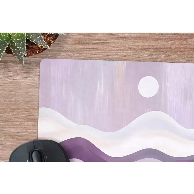 Golven - Heuvels - Abstract - Paars muismat rubber klein -closeup