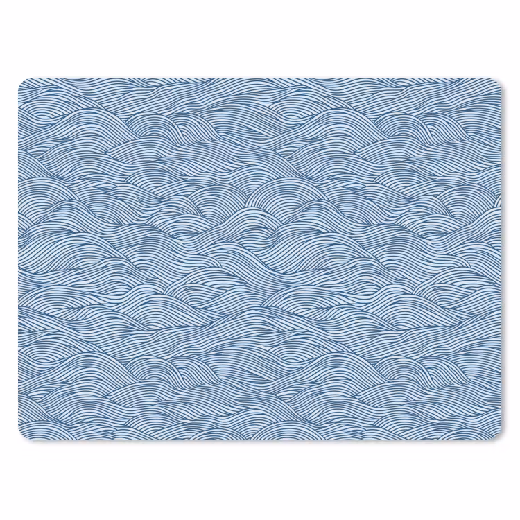 Golven - Ritmisch - Blauw muismat rubber klein 262 -3d