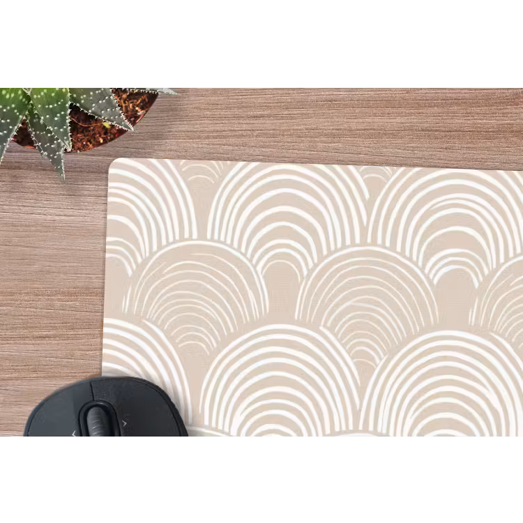 Golven - Structuur - Beige muismat rubber klein 262 -closeup