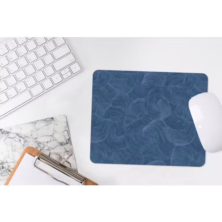 Golven - Textuur - Patroon - Blauw muismat rubber klein 262 -witbureau