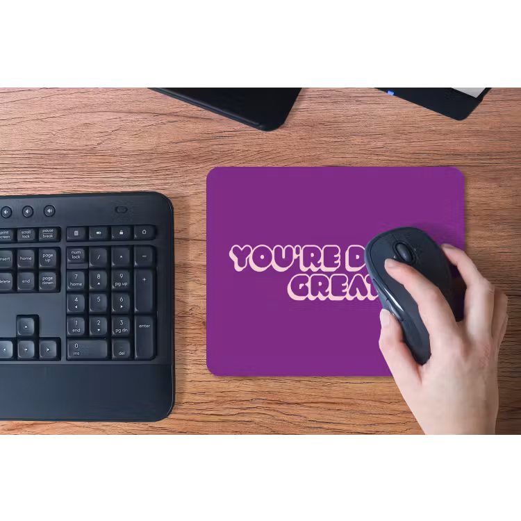 You're doing great - Paars - Bubble letters muismat rubber klein -toetsenbord